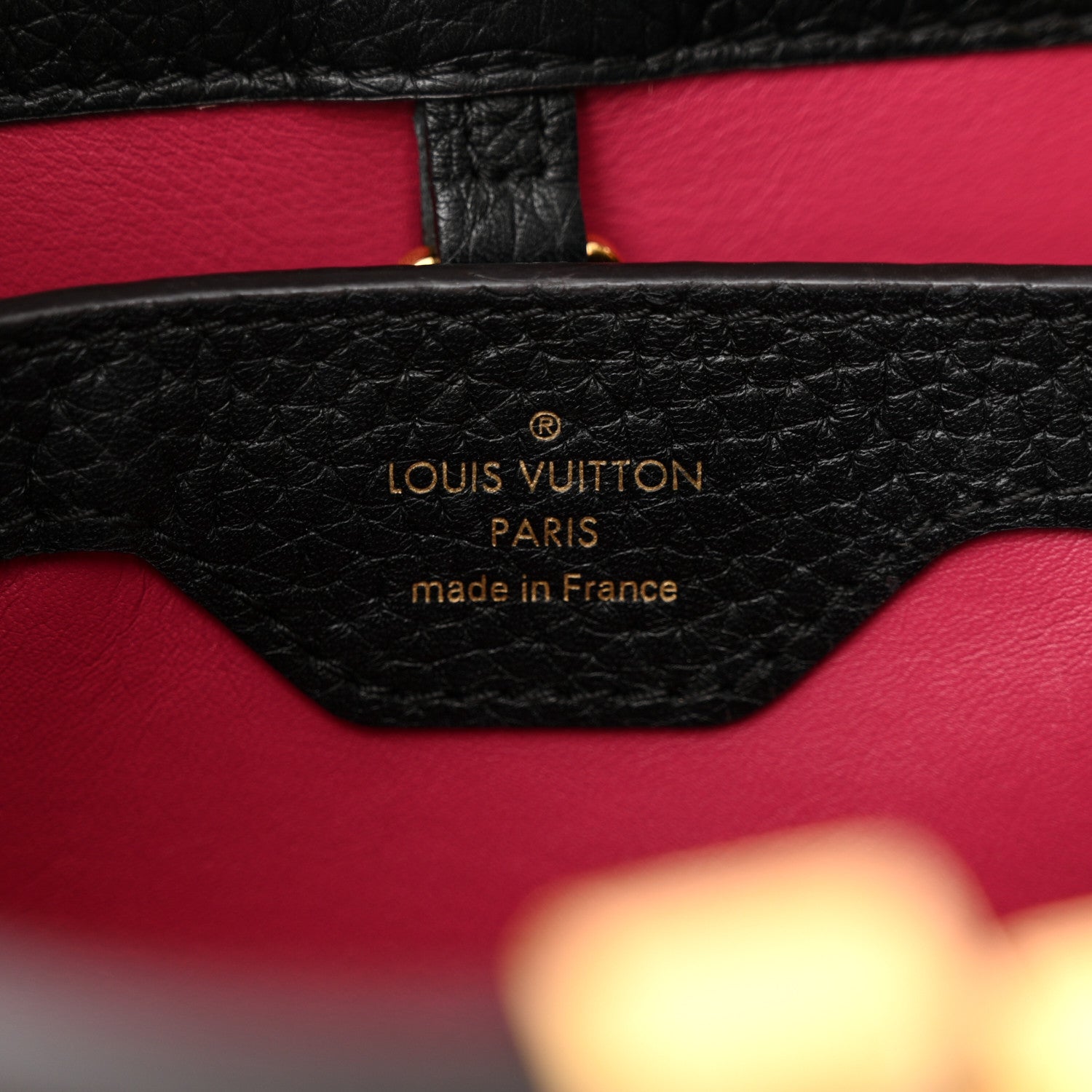 Louis Vuitton LOUIS VUITTON Taurillon Capucines BB Black 6 of 13