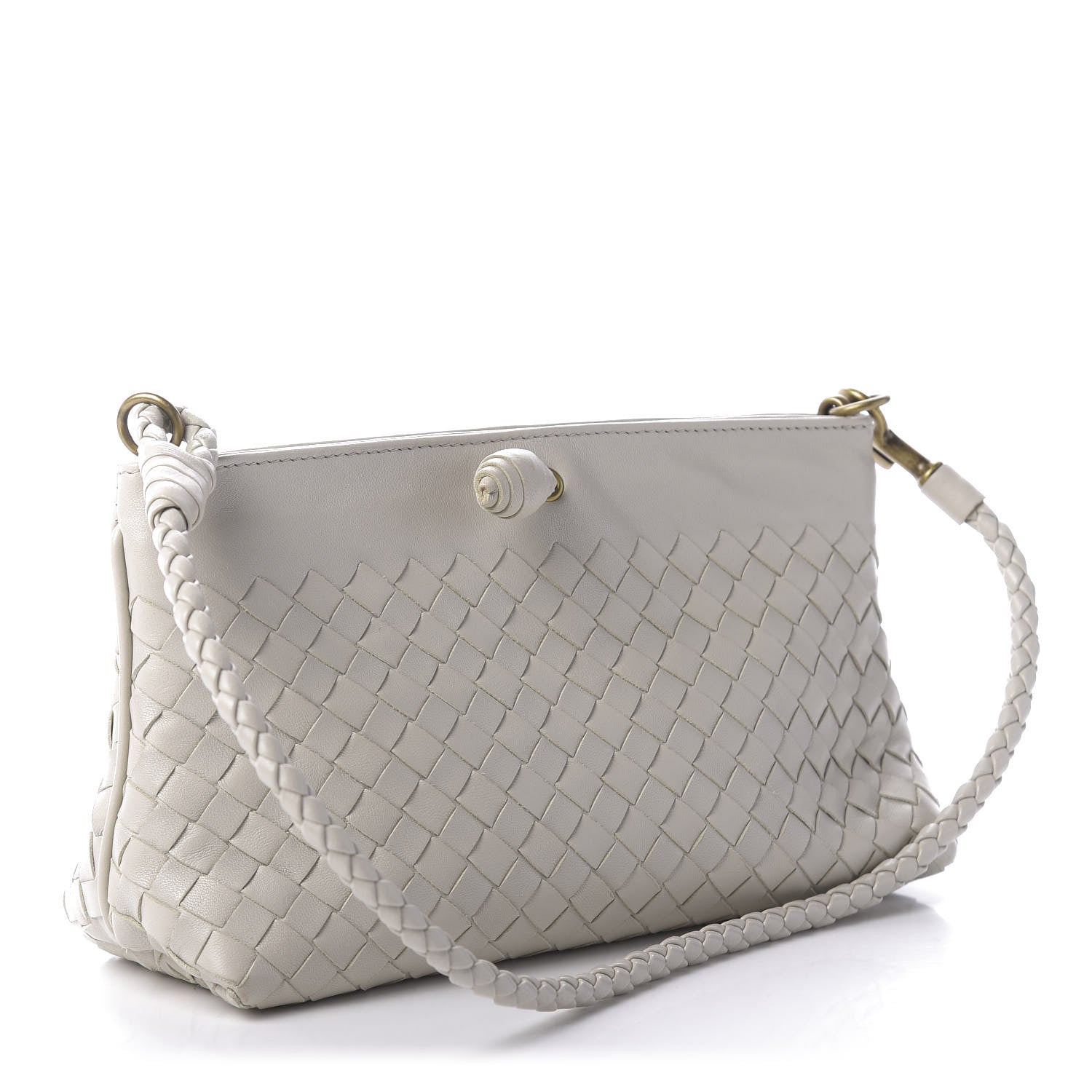 Bottega Veneta Nappa Intrecciato Mini Shoulder Bag Cream 3 of 9