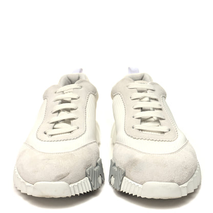 Hermes Goatskin Suede Mens Bouncing Sneakers 41 White 2 of 9