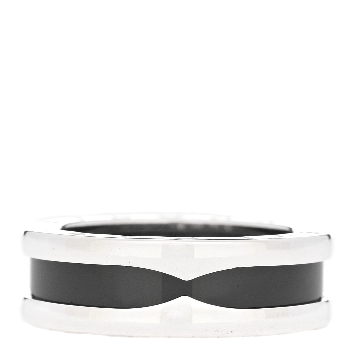 Bulgari Sterling Silver Ceramic Save The Children One-Band Ring 53 6.25 1 of 6