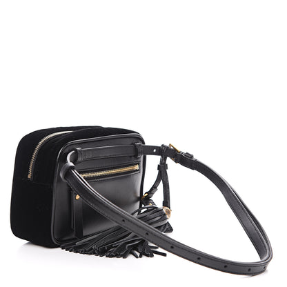 Saint Laurent Velour Matelasse Monogram Lou Belt Bag Black 2 of 8