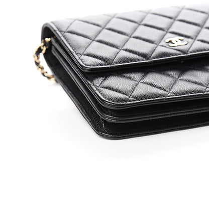 Chanel Caviar Quilted Square Wallet On Chain WOC Black 8 of 11