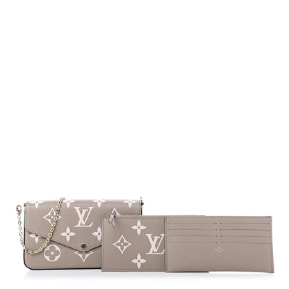 Louis Vuitton Empreinte Monogram Giant Felicie Pochette Tourterelle Creme 2 of 11