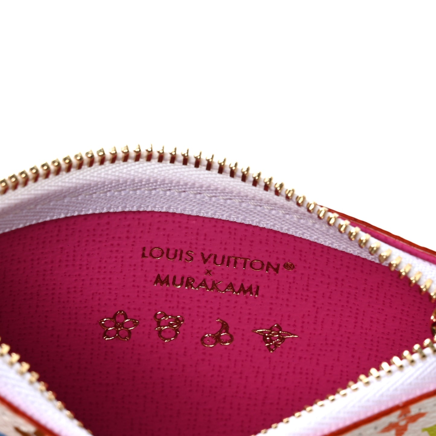 LV X TM Monogram Multicolor Key Pouch White