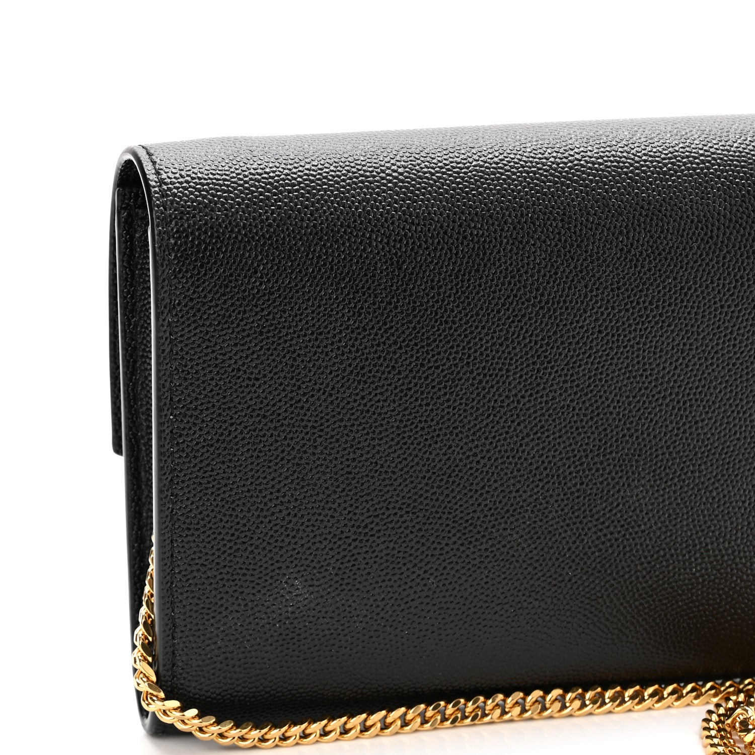 Saint Laurent Grain De Poudre Uptown Chain Wallet Black 11 of 11