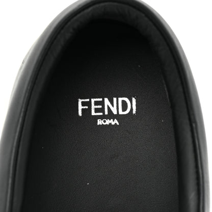Fendi Vitello Elite Monster Eyes Slip On Sneakers 35 Black 7 of 10