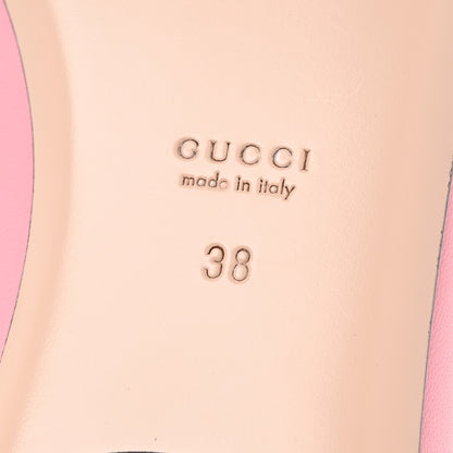 Gucci Malaga Kid Jarret Ballet Flats 38 Pink Black 7 of 11