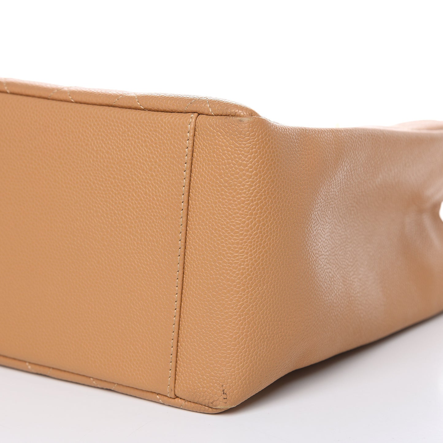 Caviar Quilted Grand Shopping Tote GST Beige