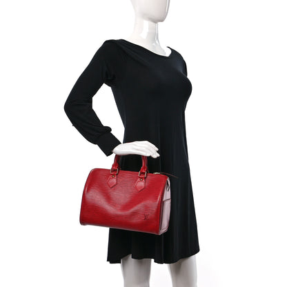 Louis Vuitton Epi Speedy 30 Castillan Red 2 of 13