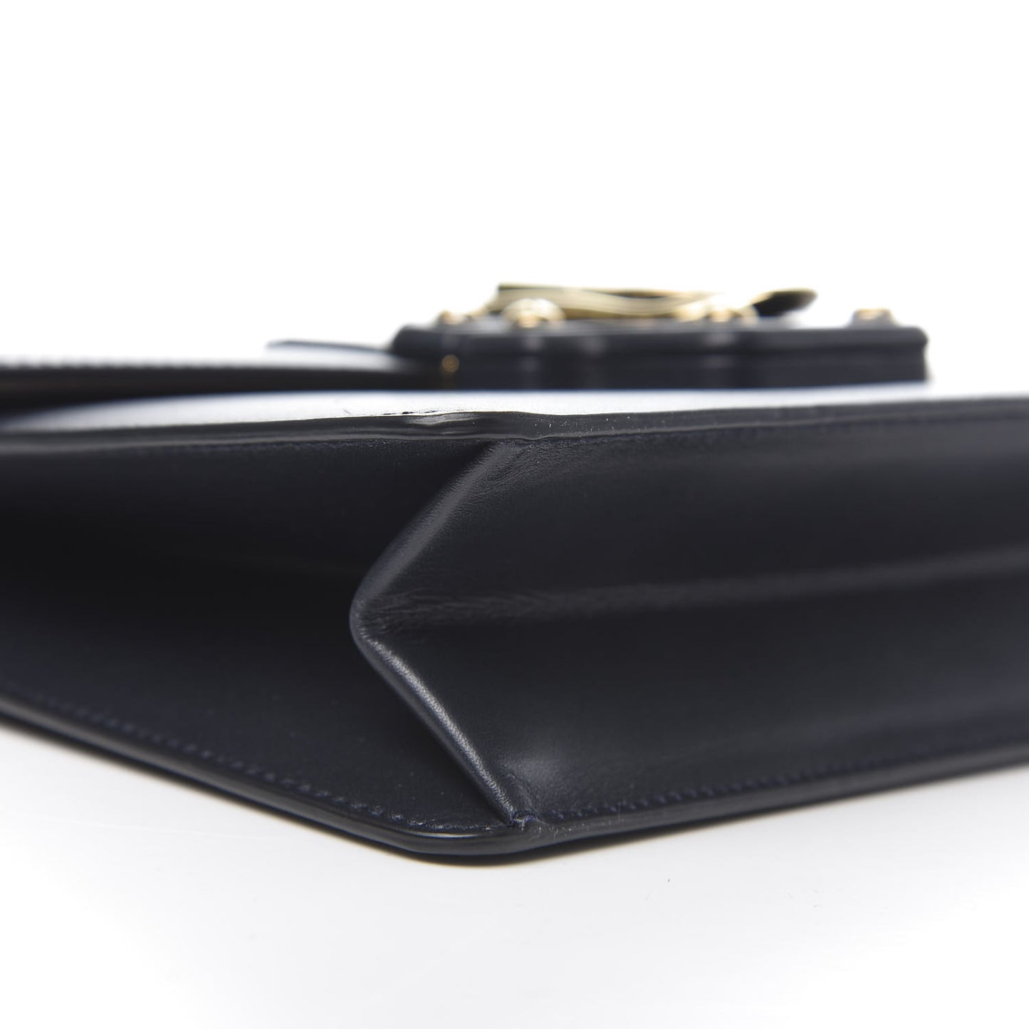 Calfskin Lucia Satchel Dark Blue