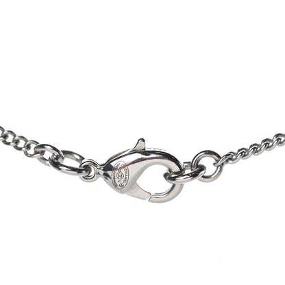 Chanel Crystal Timeless CC Necklace Silver 4 of 5