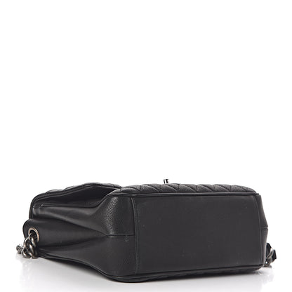 Chanel Caviar Quilted Medium Rock In Rome Single Flap Black 4 of 14