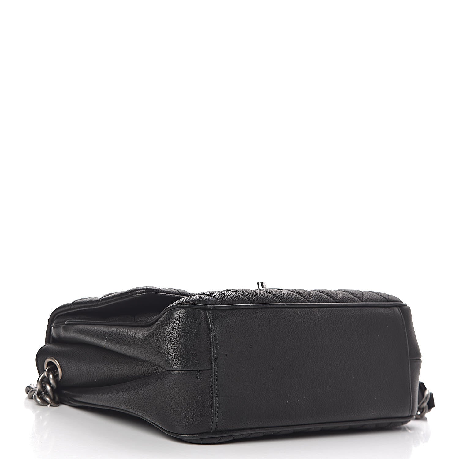 Chanel Caviar Quilted Medium Rock In Rome Single Flap Black 4 of 14