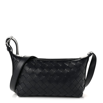 Bottega Veneta Calfskin Intrecciato Traveler Phone Pouch Midnight 1 of 9