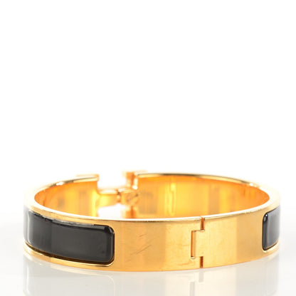 Hermes Enamel Narrow Clic Clac H Bracelet 65 Black 3 of 5