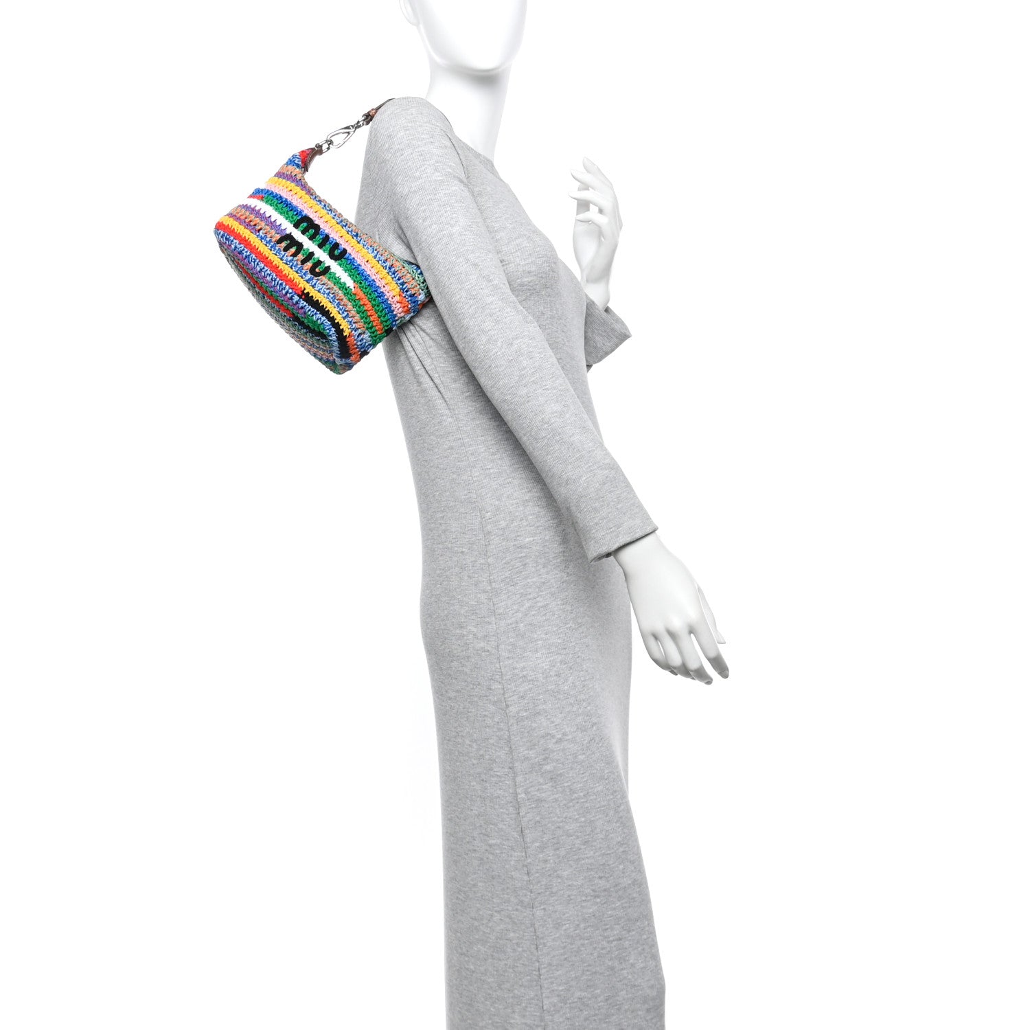 Miu Miu Fabric Crochet Pouch Multicolor 2 of 10