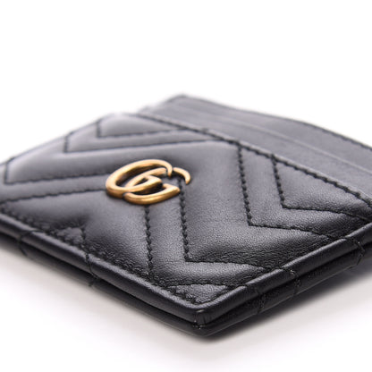 Gucci Calfskin Matelasse GG Marmont Card Holder Black 6 of 7