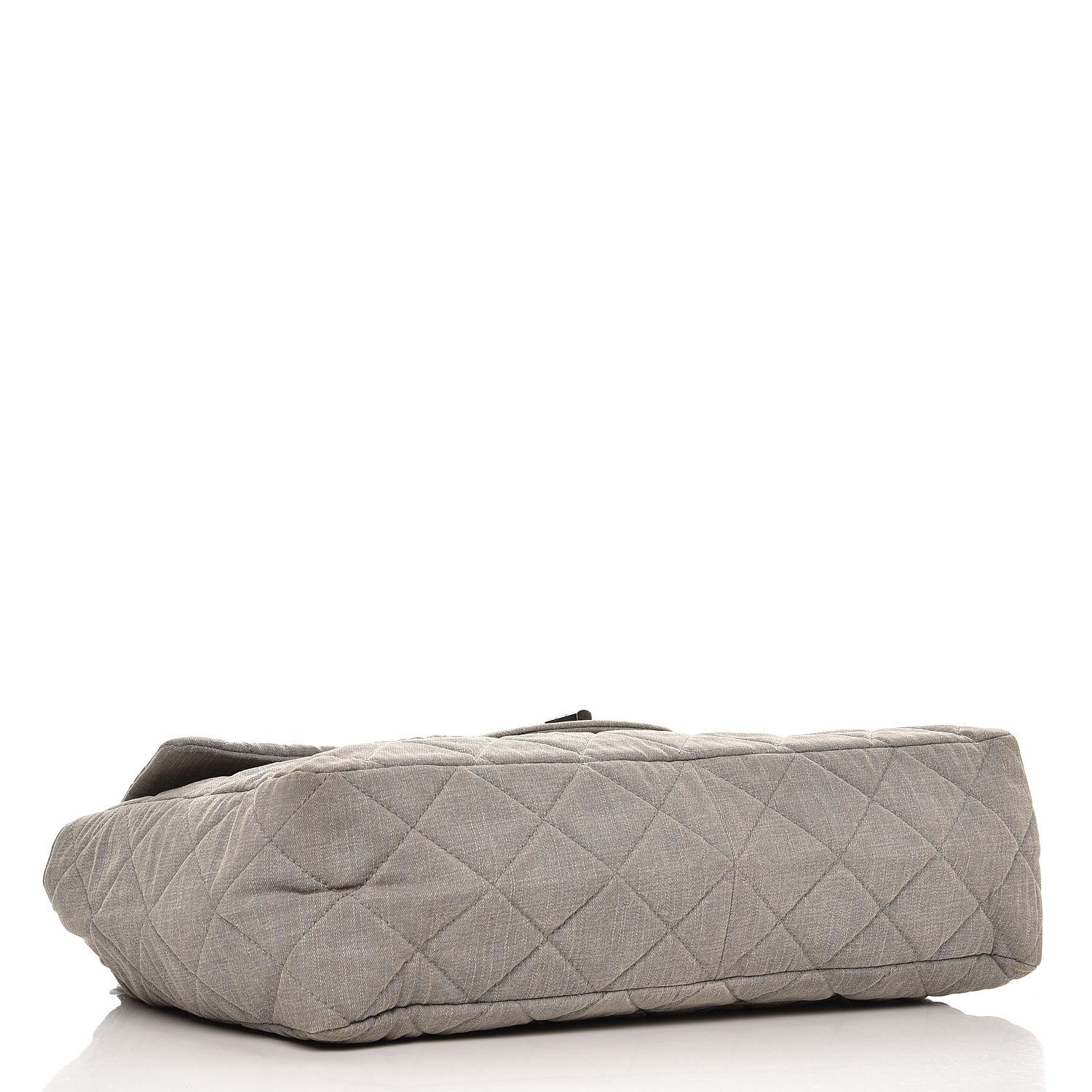 Chanel Canvas Quilted XXL Reissue Flap Grey 4 of 11