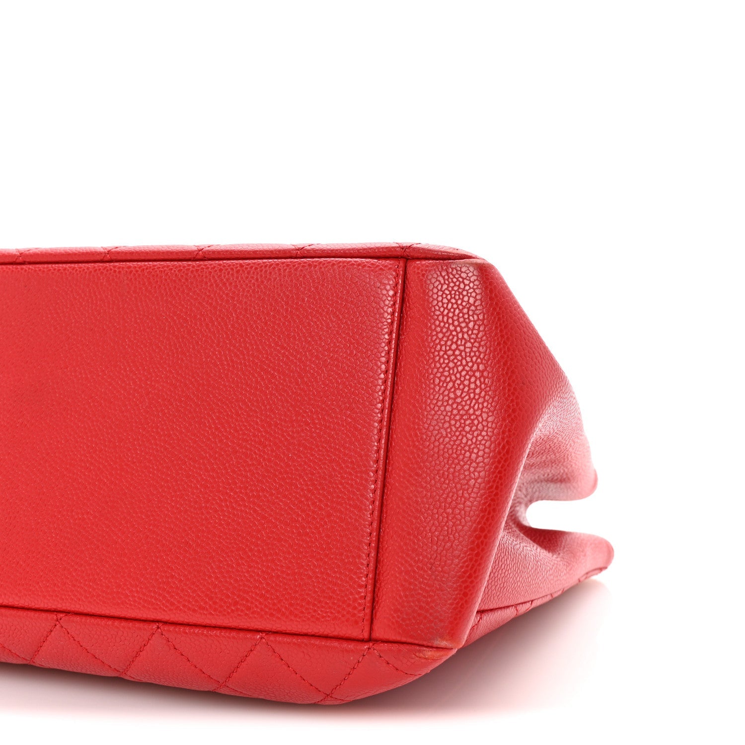Chanel Caviar Quilted Grand Shopping Tote GST Red 10 of 10