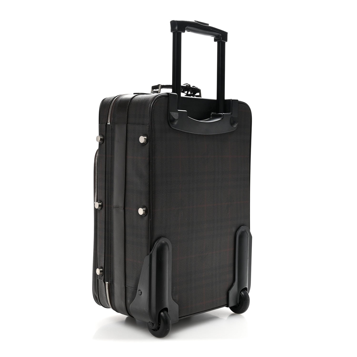 Burberry Smoked Haymarket Check Carry-On Suitcase Chocolate 2 of 12