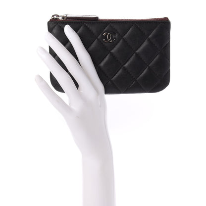 Chanel Lambskin Quilted Small Cosmetic Case Black 2 of 10