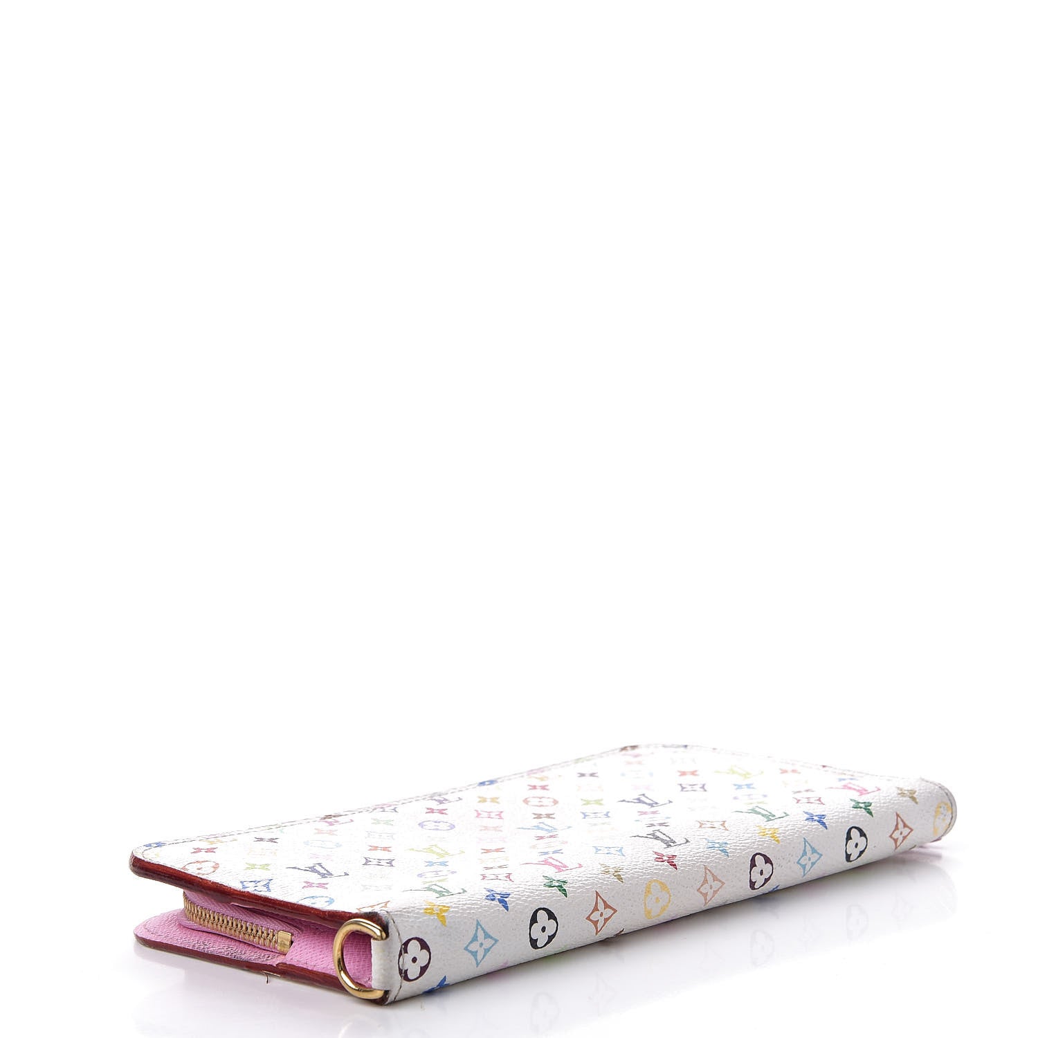 Louis Vuitton Monogram Multicolor Insolite Wallet White Litchi 4 of 8