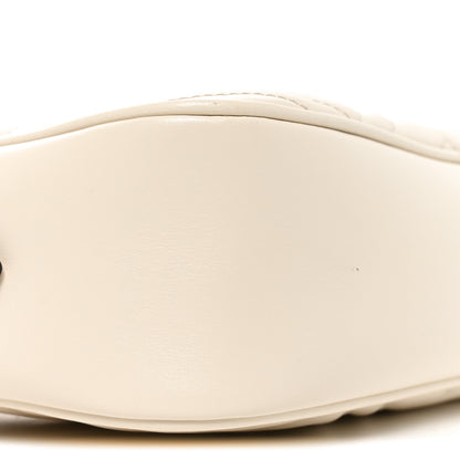 Gucci Calfskin Matelasse Small GG Marmont Chain Shoulder Bag White 8 of 10