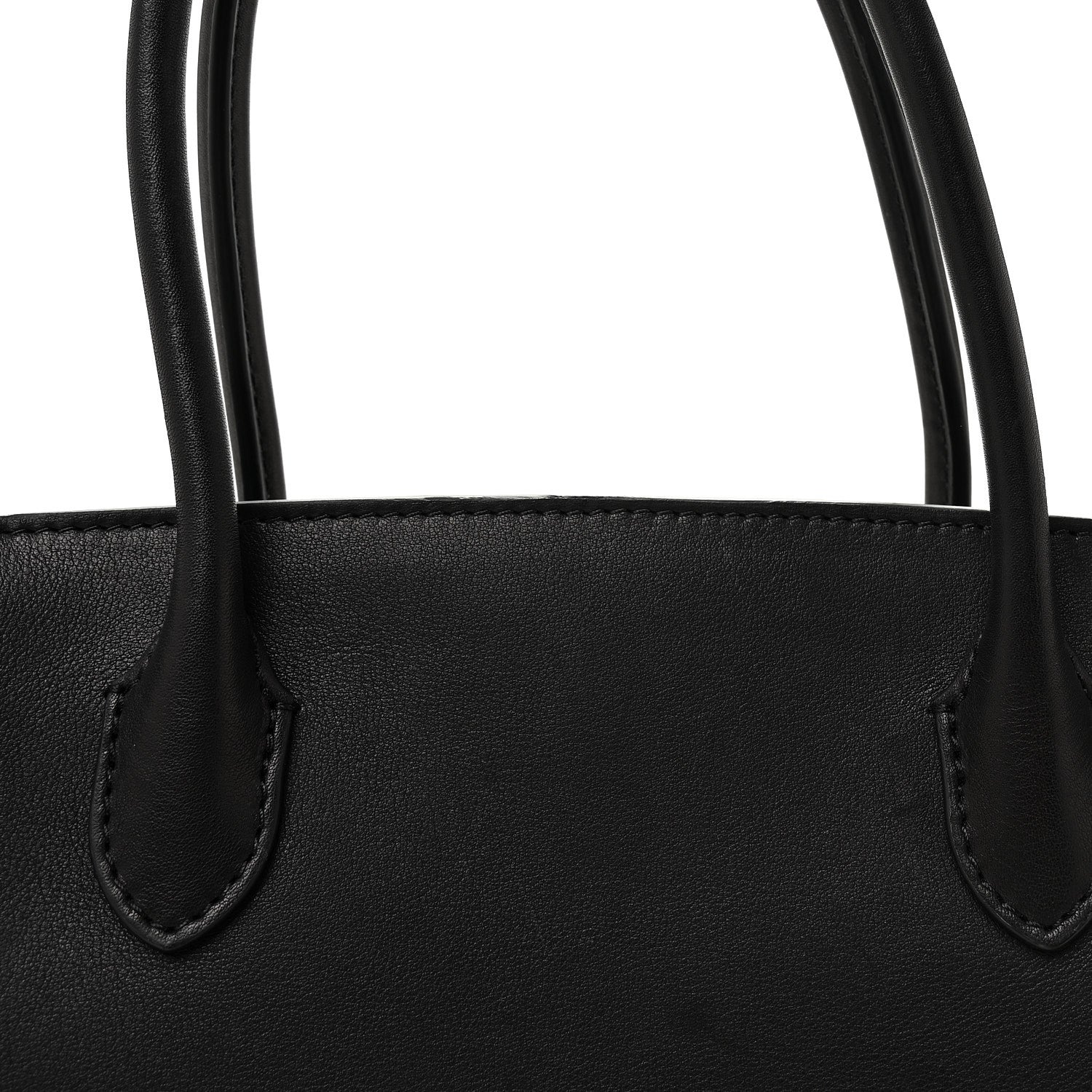 The Row Polished Saddle Calfskin Marlo 12 Tote Bag Black 7 of 9