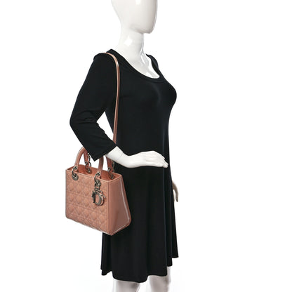 Christian Dior Patent Cannage Medium Lady Dior Rose Clair 2 of 9