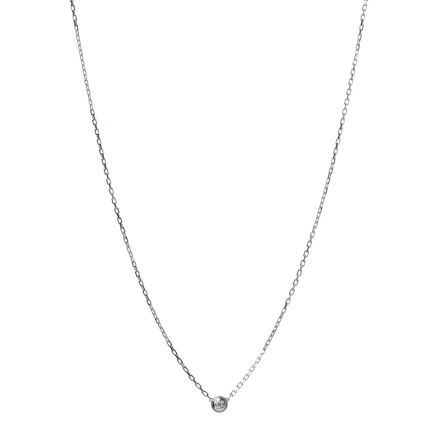 18K White Gold Diamond SM D'Amour Pendant Necklace