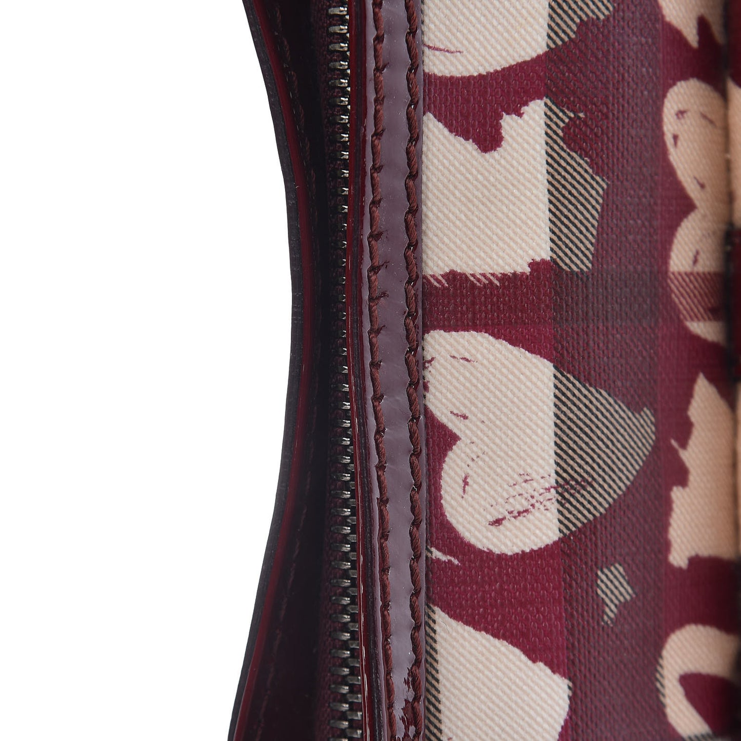 Nova Check Heart Crossbody Clutch Bag Berry Red