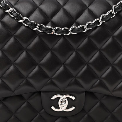 Chanel Lambskin Quilted Maxi Double Flap Black 7 of 10