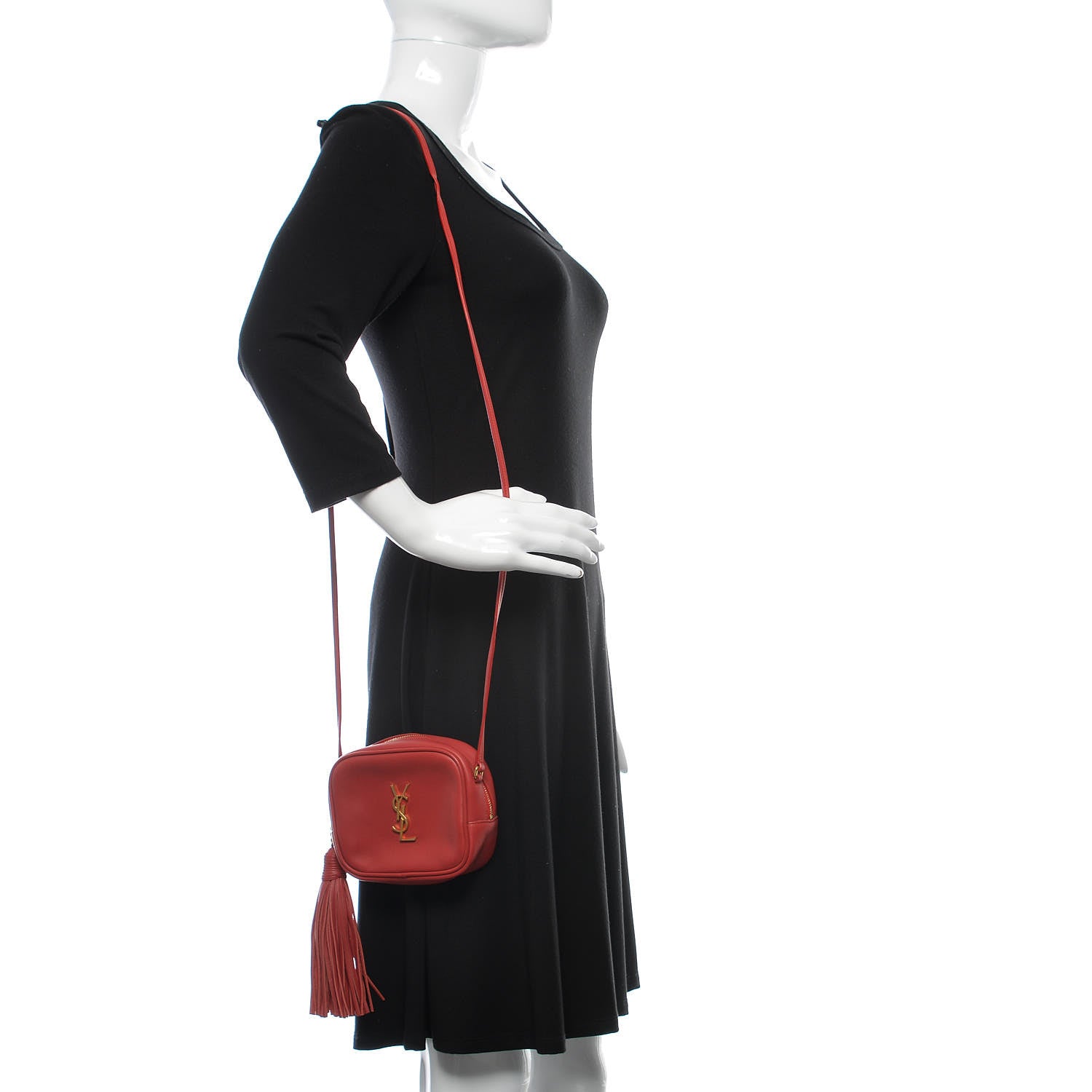 Saint Laurent Nappa Monogram Blogger Bag New Red 2 of 8