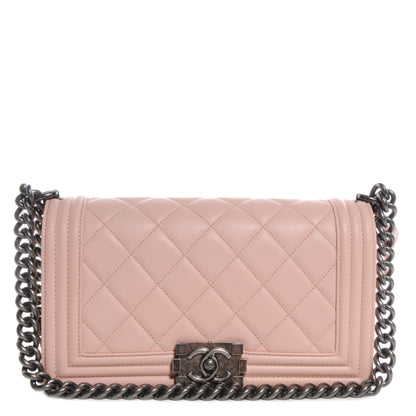 Chanel Lambskin Quilted Medium Boy Flap Light Pink 1 of 8