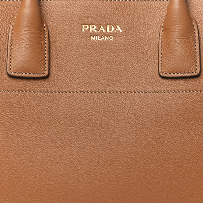 Prada Soft Grain Calfskin Medium Tote Bag Caramel 8 of 10