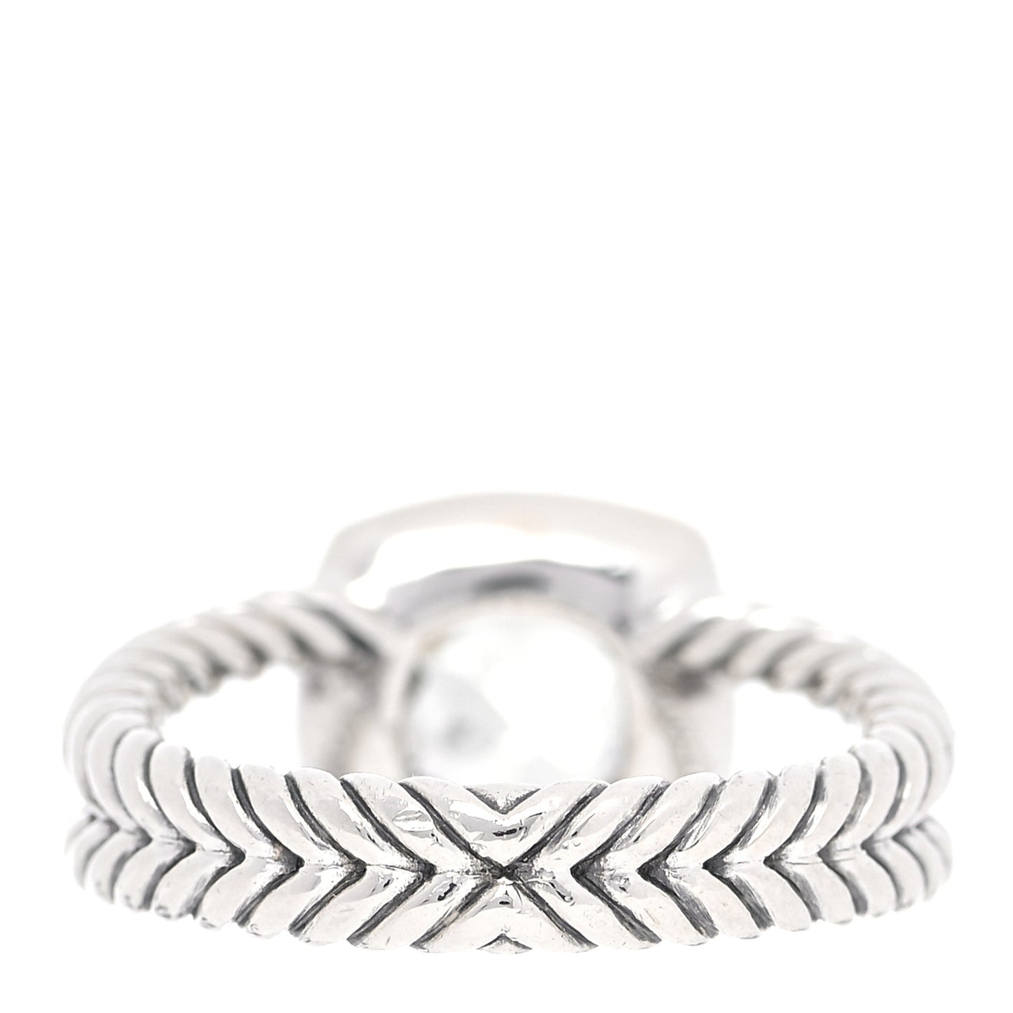 Sterling Silver Diamond Prasiolite 7mm Petite Albion Ring 54 7