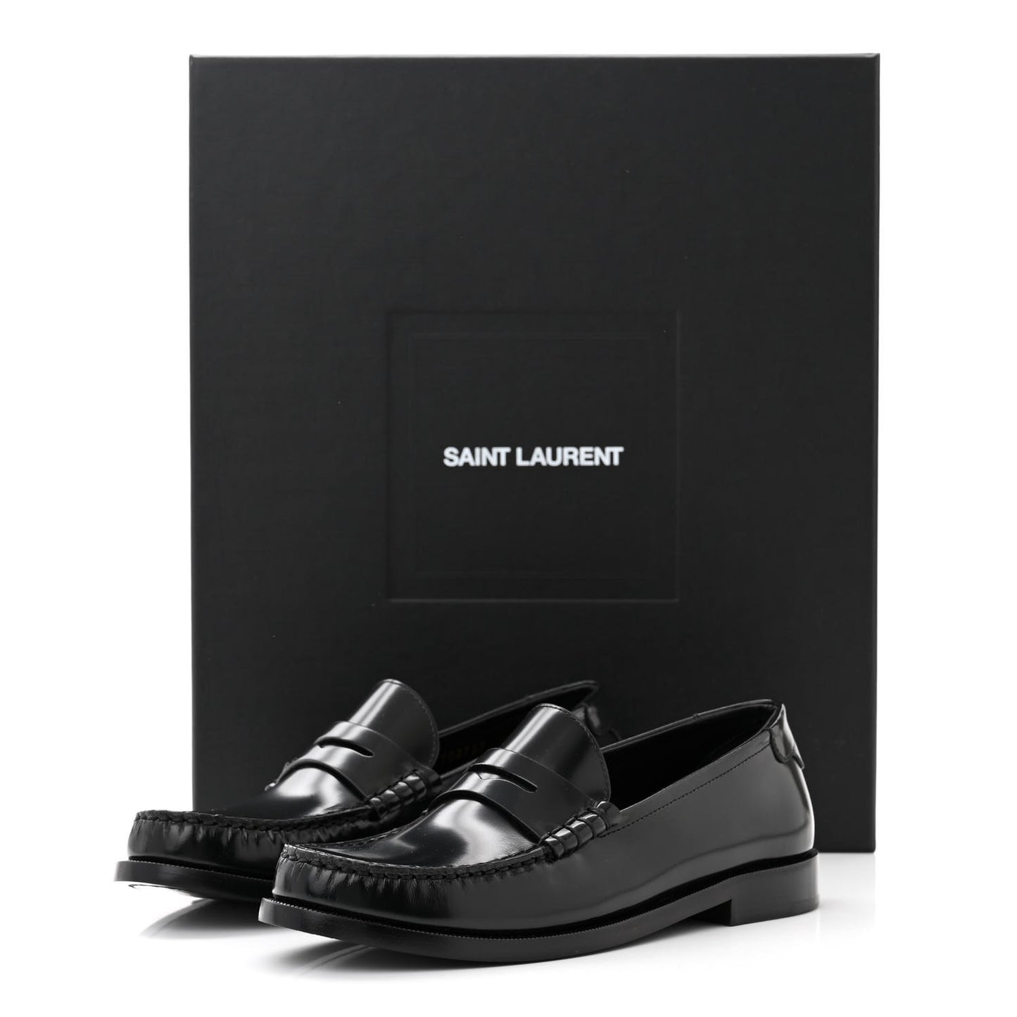 Calfskin Penny Loafers 38 Black
