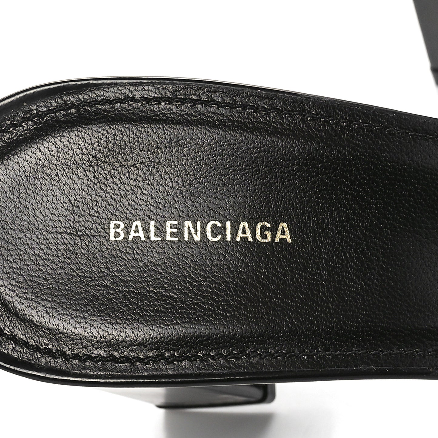 Patinated Calfskin Mule Pumps 38.5 Black