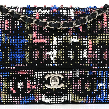 Chanel Crystal Tweed CC Medium Double Flap Black 8 of 10