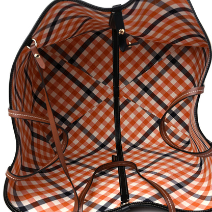 Burberry Vintage Check XL Beach Tote Dark Birch 8 of 13