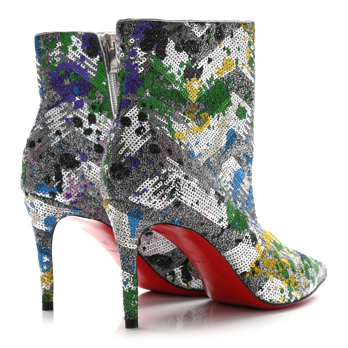 Paillette Splash So Kate Booty 85 Ankle Boots 36 Silver Multicolor