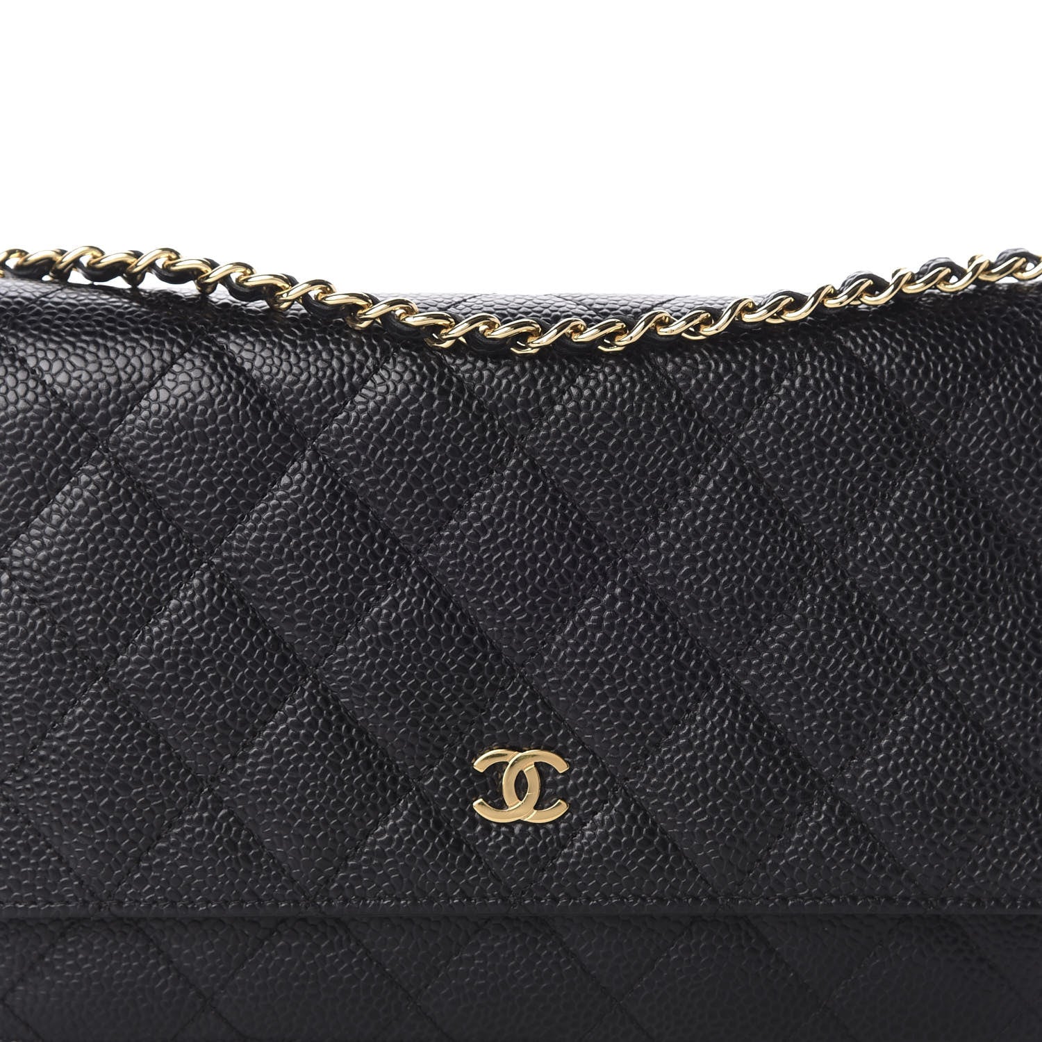 Chanel Caviar Quilted Wallet On Chain WOC Black 11 of 12