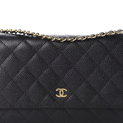 Chanel Caviar Quilted Wallet On Chain WOC Black 11 of 12