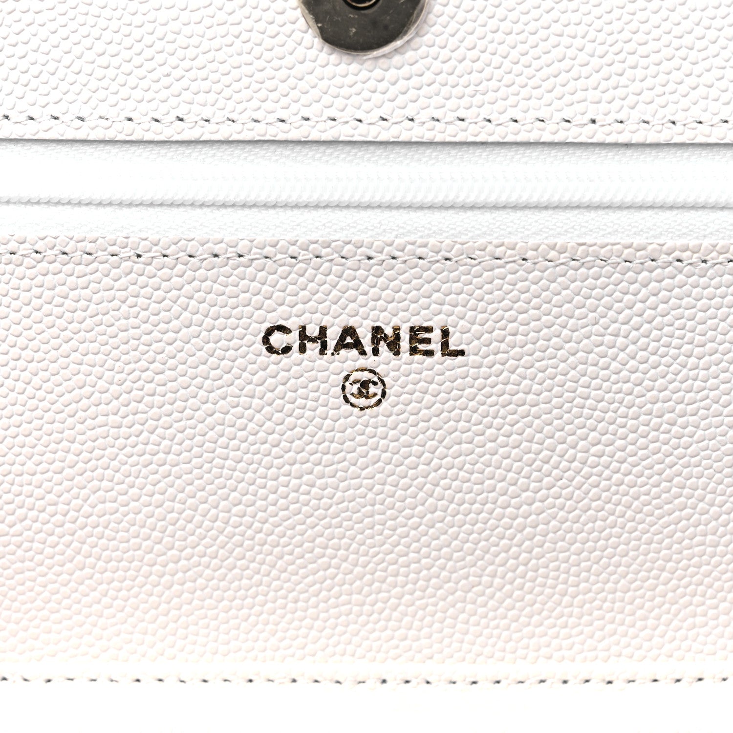 Chanel Caviar Quilted Wallet On Chain WOC White 6 of 11