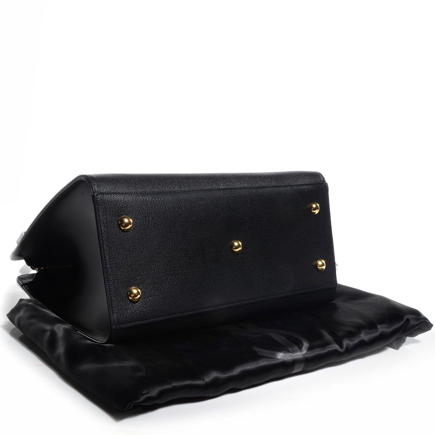 Saint Laurent Textured Leather Classic Small Cabas Y Bag Black 4 of 8