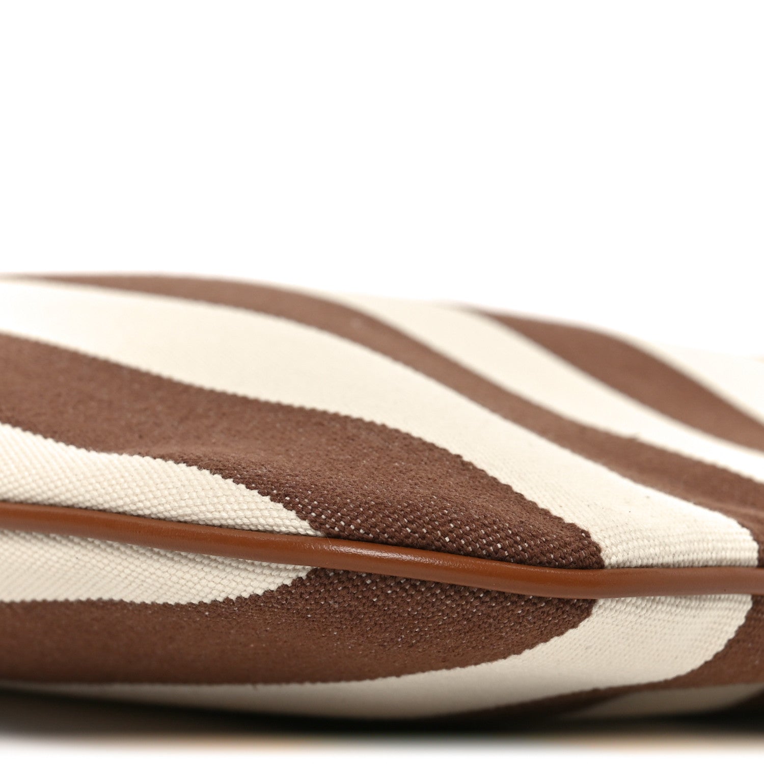 Miu Miu Canvas Calfskin Striped Ivy Cacao Naturale 9 of 9