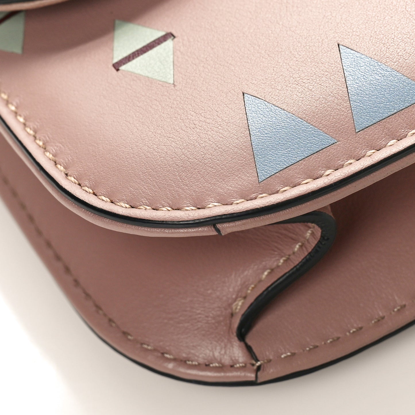 Vitello Native Couture 1975 Medium Glam Lock Rockstud Flap Poudre Multicolor