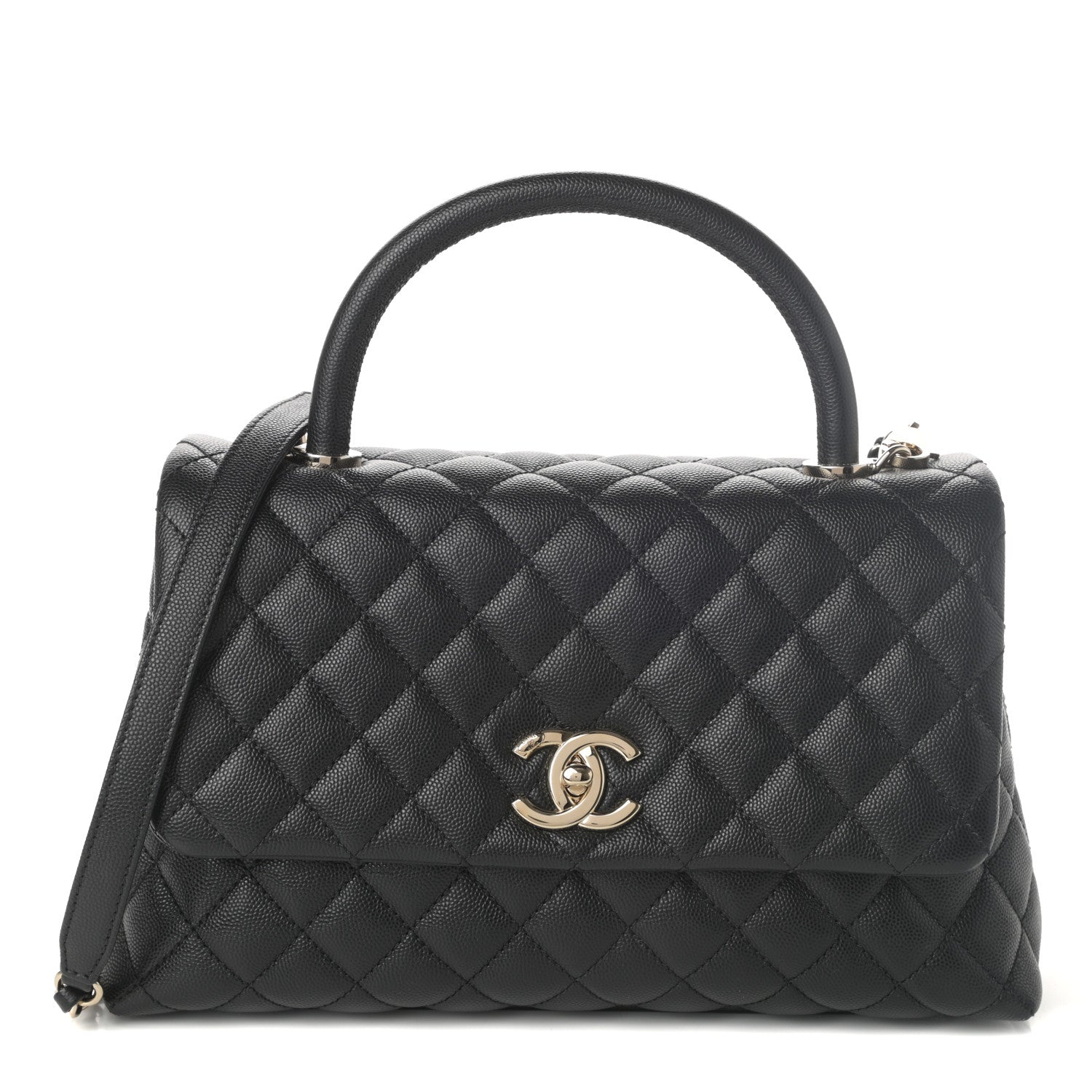 Chanel Caviar Quilted Small Coco Handle Flap Black 1 of 10