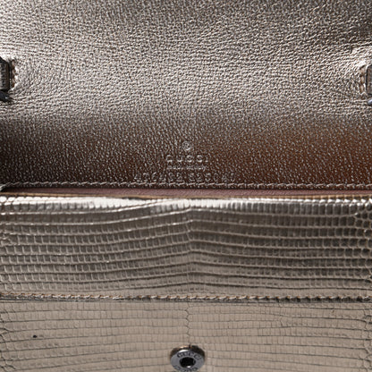 Gucci Metallic Lizard Super Mini Dionysus Shoulder Bag Gold 5 of 12