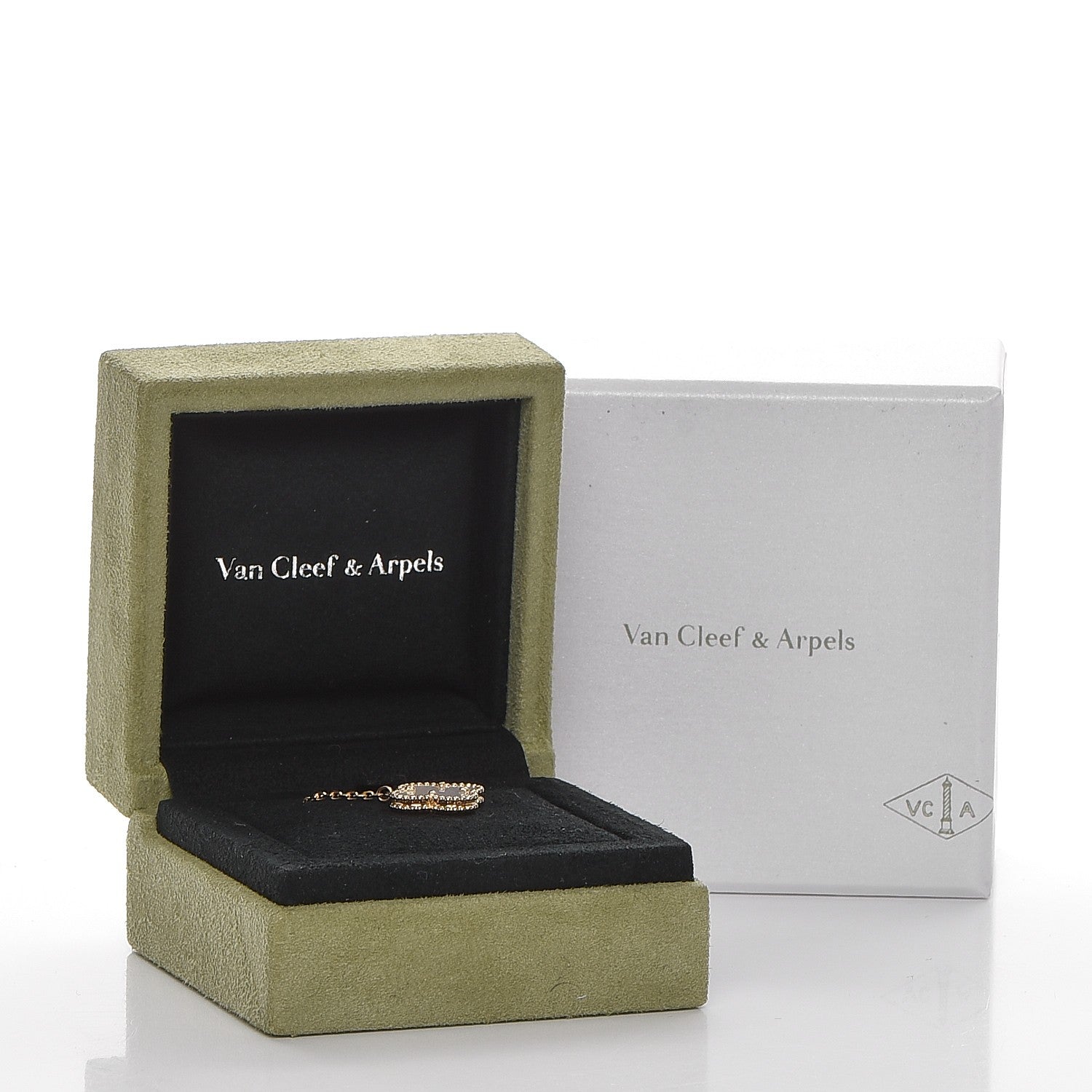 Van Cleef & Arpels 18K Yellow Gold Mother of Pearl Vintage Alhambra Pendant Necklace 8 of 8